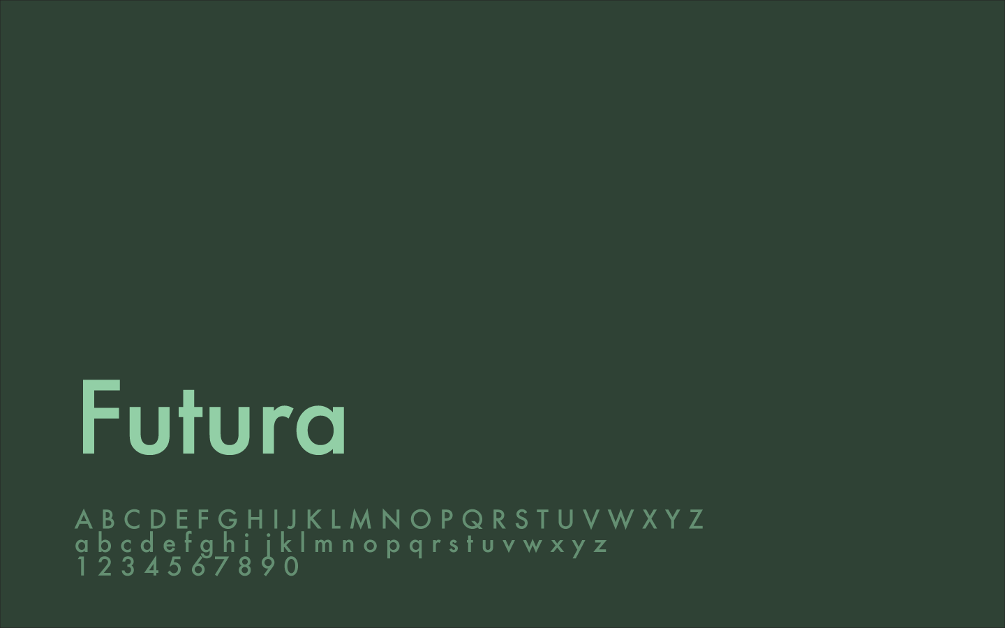 Futura Typography Wallpaper