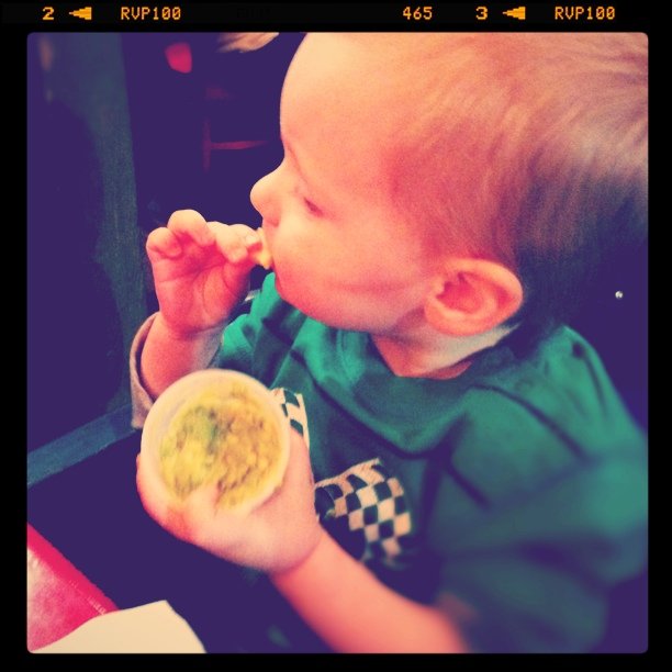 The kid loves the Guacomole