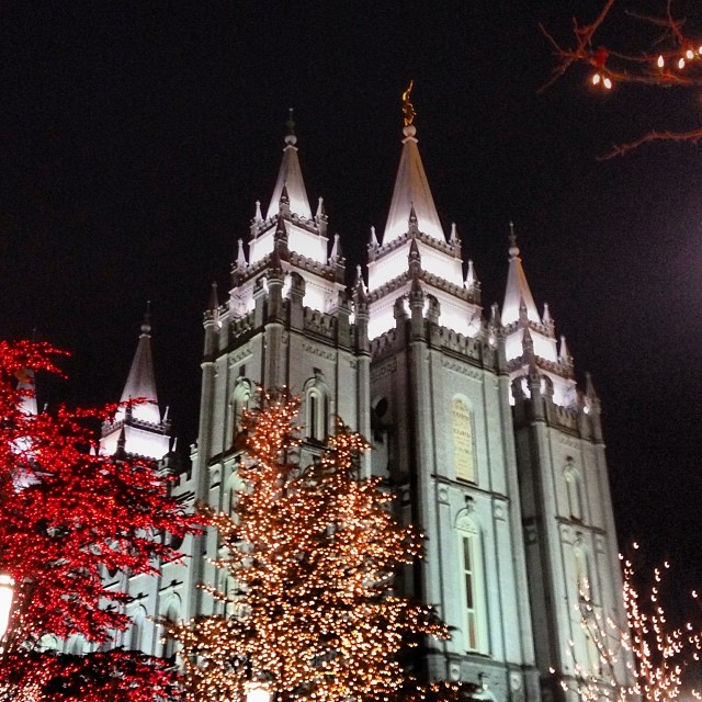 Lights on Temple Square