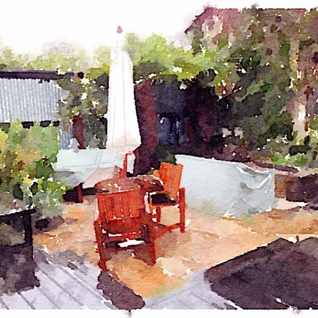 Little painting I did in between sessions at the #wpvip conference today. Beautiful place here.
